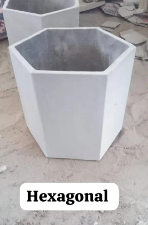 Maceta Hexagonal de fibrocemento