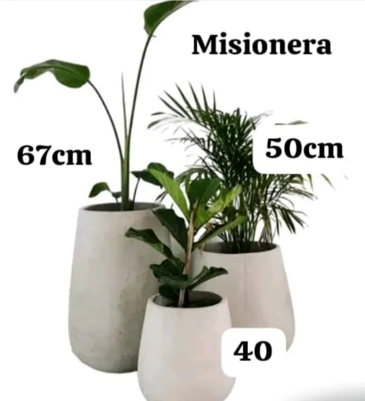 Macetas Misionera de fibrocemento en tres tamaños